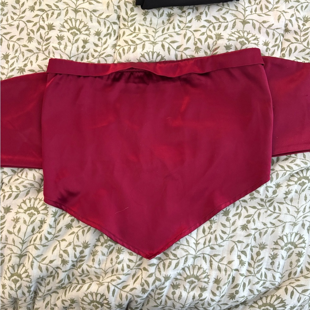 Altar'd State Burgundy Satin Top